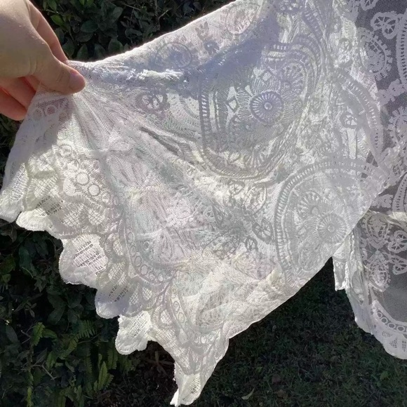 UMGEE White Lace Duster/Kimono - Picture 4 of 5